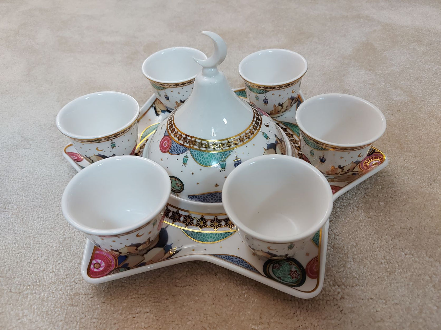 Arabic Ramadan Coffee-cup & Dates-plate set