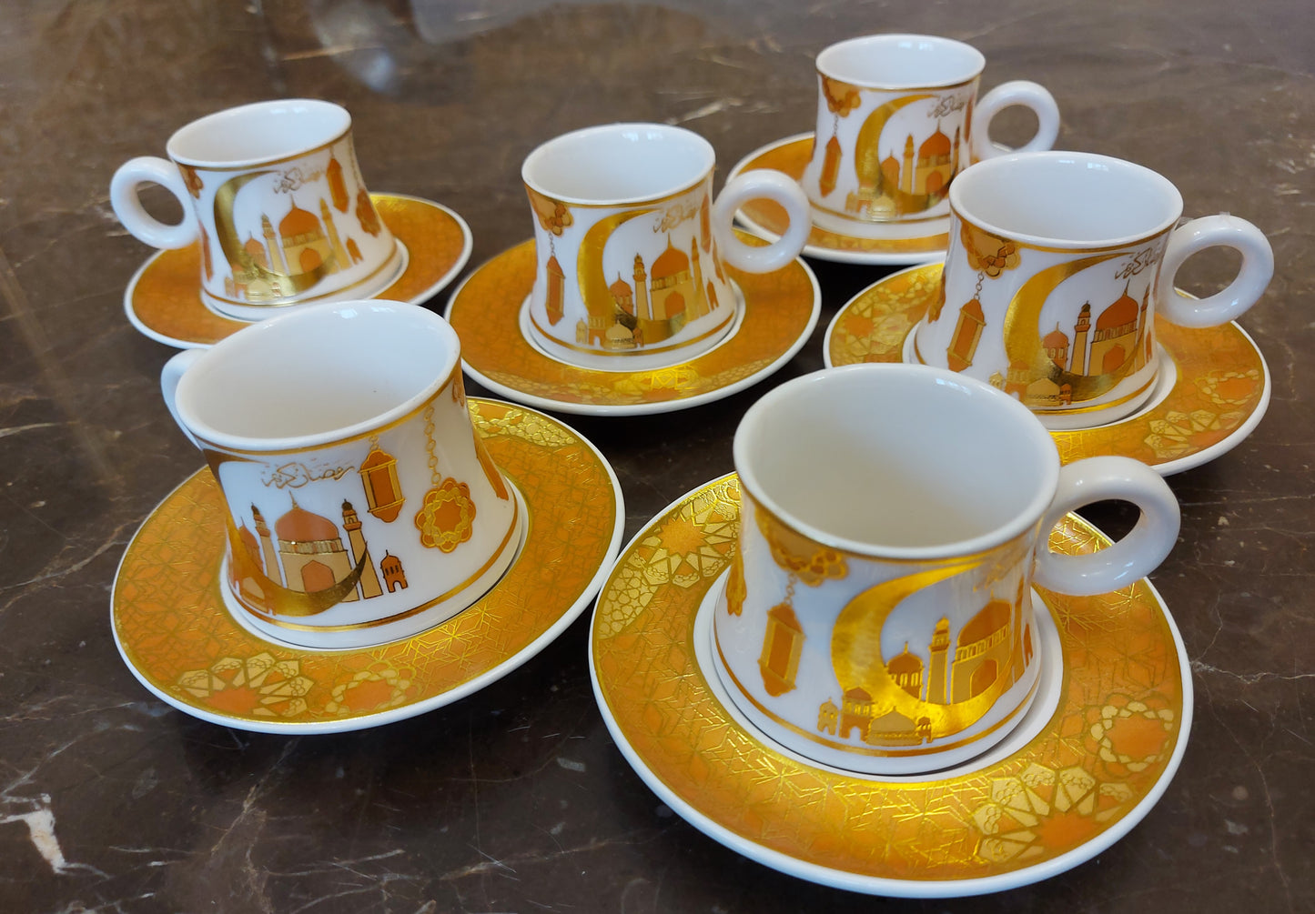 Arabic Teacup Set (Golden / Ramadan)